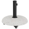 VidaXL Podstawa do parasola na kółkach dla słupków o średnicy 37/42/52/58mm, biały beton