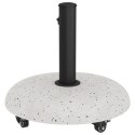 VidaXL Podstawa do parasola na kółkach dla słupków o średnicy 37/42/52/58mm, biały beton