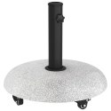 VidaXL Podstawa do parsoli na kółkach dla słupków 37/42/52/58mm Jasnoszary Beton