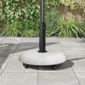 VidaXL Podstawa do parsoli na kółkach dla słupków 37/42/52/58mm Jasnoszary Beton