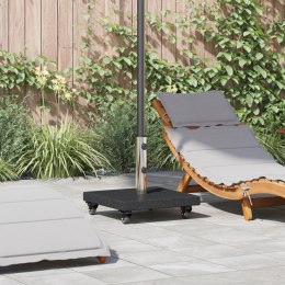 VidaXL Podstawa parasola na kółkach dla słupków Ø38/48mm Czarna granitowa 30 kg Kwadratowa