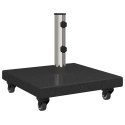 VidaXL Podstawa parasola na kółkach dla słupków Ø38/48mm Czarna granitowa 30 kg Kwadratowa