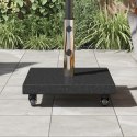 VidaXL Podstawa parasola na kółkach dla słupków Ø38/48mm Czarna granitowa 30 kg Kwadratowa
