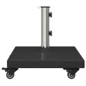 VidaXL Podstawa parasola na kółkach dla słupków Ø38/48mm Czarna granitowa 30 kg Kwadratowa