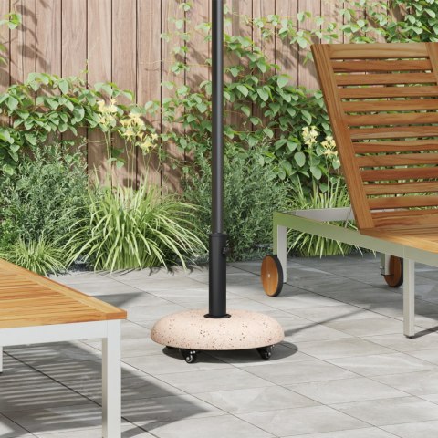 VidaXL Podstawa parasola na kółkach do rur 37/42/52/58mm Żółty Beton