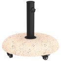 VidaXL Podstawa parasola na kółkach do rur 37/42/52/58mm Żółty Beton