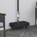 VidaXL Podstawa parasola na kółkach do słupków Ø38/48mm Czarny granit 25 kg Prostokątna