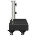 VidaXL Podstawa parasola na kółkach do słupków Ø38/48mm Czarny granit 25 kg Prostokątna