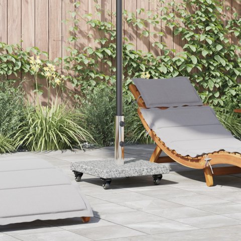 VidaXL Podstawa parasola z kółkami do słupków o średnicy Ø38/48mm szary granit 30 kg kwadratowa