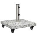 VidaXL Podstawa parasola z kółkami do słupków o średnicy Ø38/48mm szary granit 30 kg kwadratowa