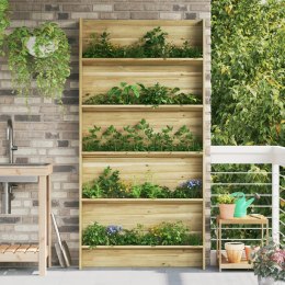 VidaXL Stojak na rośliny 5-warstwowy 90x15x180 cm Drewno impregnowane sosnowe