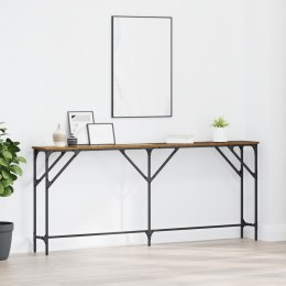 VidaXL Stół konsolowy Stare Drewno 180x23x75 cm Meble z drewna