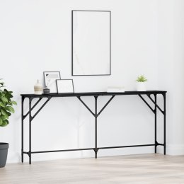 VidaXL Stolik Konsolowy Czarny Dąb 180x23x75 cm Drewno Inżynieryjne