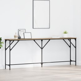 VidaXL Stolik konsolowy lite drewno dębowe 200x29x75 cm