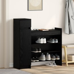VidaXL Szafka na buty Czarny dąb 100.5x28x100 cm z drewna drewnopochodnego