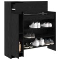 VidaXL Szafka na buty Czarny dąb 100.5x28x100 cm z drewna drewnopochodnego