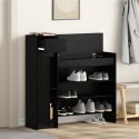VidaXL Szafka na buty Czarny dąb 100.5x28x100 cm z drewna drewnopochodnego