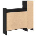 VidaXL Szafka na buty Czarny dąb 100.5x28x100 cm z drewna drewnopochodnego