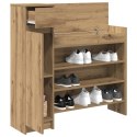 VidaXL Szafka na buty Dąb Ręcznie Robiony 100.5x28x100 cm Lite Drewno