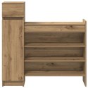 VidaXL Szafka na buty Dąb Ręcznie Robiony 100.5x28x100 cm Lite Drewno