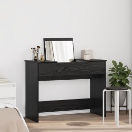 VidaXL Toaletka z Lustrem Czarna Dąb 100x45x76 cm