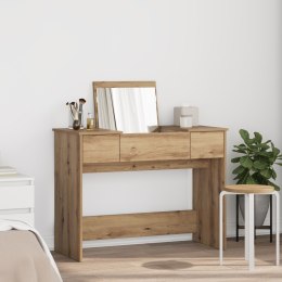 VidaXL Toaletka z lustrem Rękodzielniczy dąb 100x45x76 cm