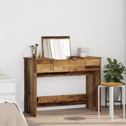 VidaXL Toaletka z lustrem Stare drewno 100x45x76 cm