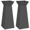 VidaXL Stojak na rośliny Czarny Metal 40 x 40 x 101 cm Donice
