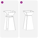 VidaXL Stojak na rośliny Czarny Plastik 35 x 35 x 73 cm Donice