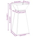 VidaXL Stojak na rośliny Czarny Plastik 35 x 35 x 73 cm Donice
