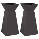 VidaXL Stojak na rośliny Czarny Plastikowy 35 x 35 x 73 cm Cylindryczny