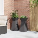 VidaXL Stojak na rośliny Czarny Plastikowy 35 x 35 x 73 cm Cylindryczny