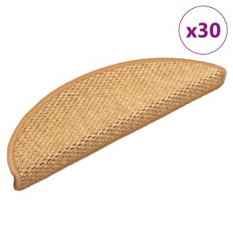 VidaXL Maty na schody samoprzylepne Sisal-Look 30 szt. 56x17x3 cm