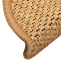VidaXL Maty na schody samoprzylepne Sisal-Look 30 szt. 56x17x3 cm