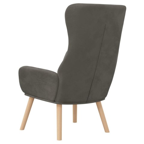 VidaXL Fotel, ciemnoszary, obity aksamitem VidaXL Fotel, ciemnoszary, obity aksamitem