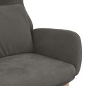 VidaXL Fotel, ciemnoszary, obity aksamitem