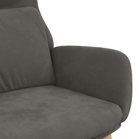 VidaXL Fotel, ciemnoszary, obity aksamitem VidaXL Fotel, ciemnoszary, obity aksamitem