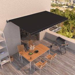 VidaXL Automatycznie zwijana markiza, 500x350 cm, antracytowa