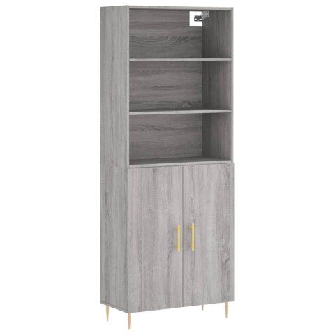 VidaXL Witrynka szary dąb sonoma 69,5x34x180cm materiał drewnopochodny VidaXL Witrynka szary dąb sonoma 69,5x34x180cm materiał drewnopochodny