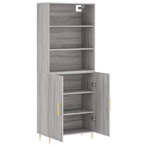VidaXL Witrynka szary dąb sonoma 69,5x34x180cm materiał drewnopochodny VidaXL Witrynka szary dąb sonoma 69,5x34x180cm materiał drewnopochodny