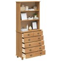 Hutch vidaXL 'ASKIM'w kolorze miodowym 91x40x199.5 cm z drewna sosnowego, Hutch vidaXL 'ASKIM'91x30x104 cm z drewna sosnowego, K
