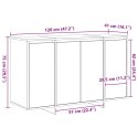 VidaXL Biały Sideboard Biały Materiał drewnopochodny 120 x 41 x 75 cm