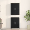 VidaXL Szafki 2 szt Czarny Dąb 69,5x34x180 cm Drewno Inżynieryjne