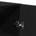 VidaXL Szafki 2 szt Czarny Dąb 69,5x34x180 cm Drewno Inżynieryjne
