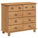 VidaXL Komoda z szufladami 'ASKIM'Miodowa 91x40x79 cm Lite drewno sosnowe