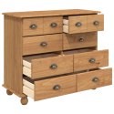 VidaXL Komoda z szufladami 'ASKIM'Miodowa 91x40x79 cm Lite drewno sosnowe