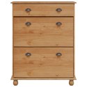 VidaXL Szafka na buty "ASKIM" 85x35x108 cm z litego drewna sosnowego