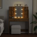 VidaXL Toaletka z oświetleniem LED, dąb artisan, 96x40x142 cm