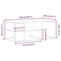 Stolik kawowy vidaXL Czarny Dąb 100x50x40 cm z materiału drewnopochodnego