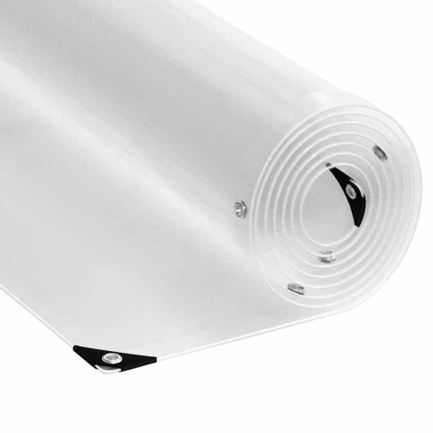 VidaXL Przezroczysta plandeka z oczkami 2x6 m PVC